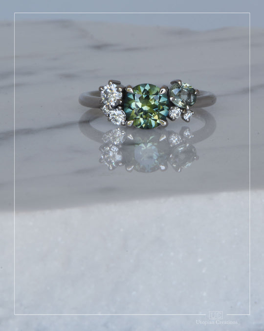 Unity -  Australian Sapphire cluster ring