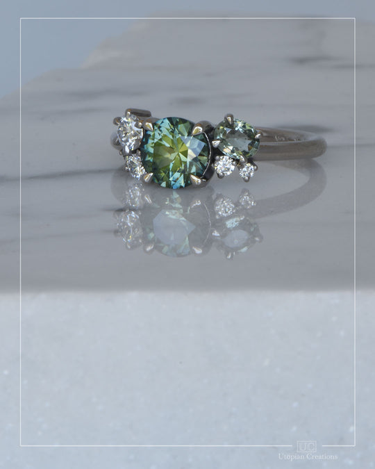 Unity -  Australian Sapphire cluster ring