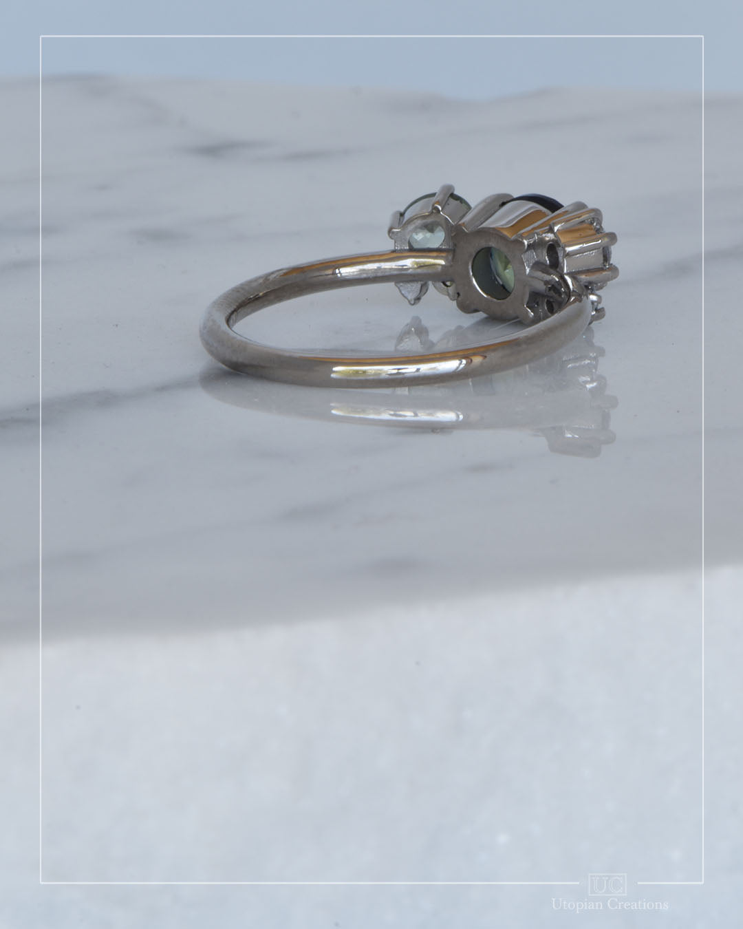 Unity -  Australian Sapphire cluster ring