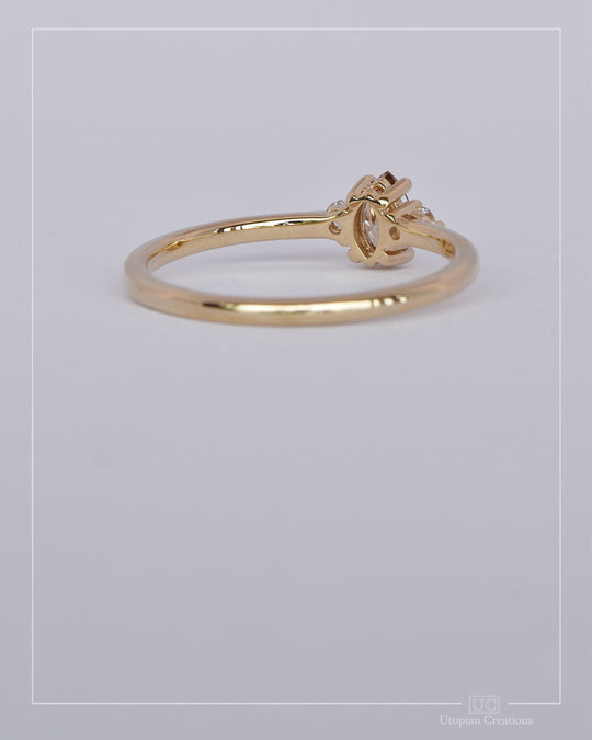 Verity - Argyle Champagne Diamond and Lab Diamond Ring