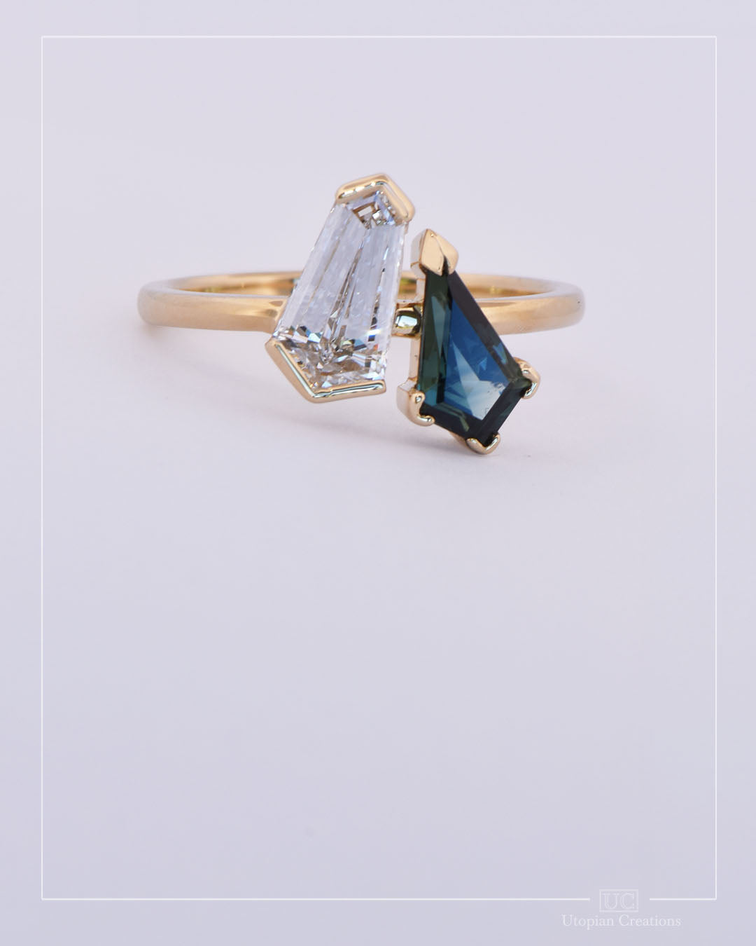 Vireya – Toi et Moi Australian Sapphire & Diamond Ring