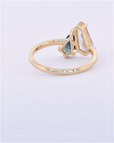 Vireya – Toi et Moi Australian Sapphire & Diamond Ring