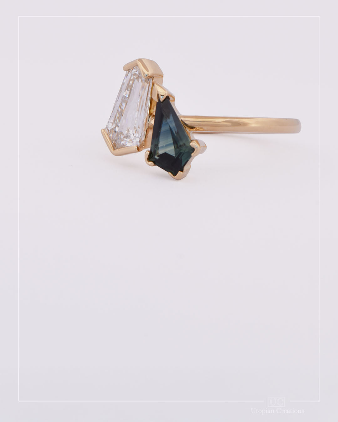 Vireya – Toi et Moi Australian Sapphire &amp; Diamond Ring