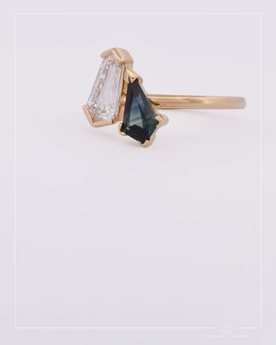 Vireya – Toi et Moi Australian Sapphire & Diamond Ring