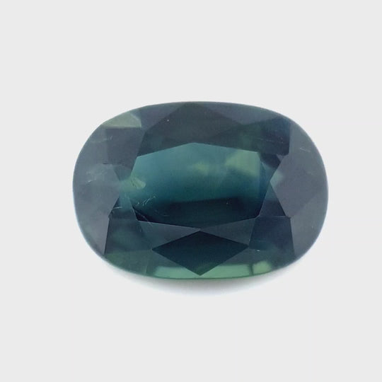 1.53ct Australian Sapphire, Parti, Blue, Teal, Yellow, Green - Oval