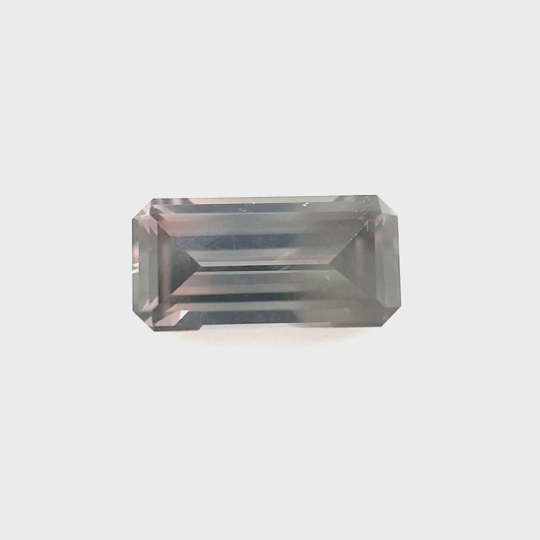 0.80ct Australian Sapphire, Pink and Brown Parti - Emerald Cut