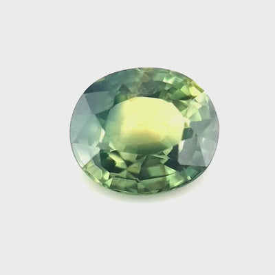 1.43ct Australian Sapphire, Parti, Blue, Yellow, Teal, Green - Oval