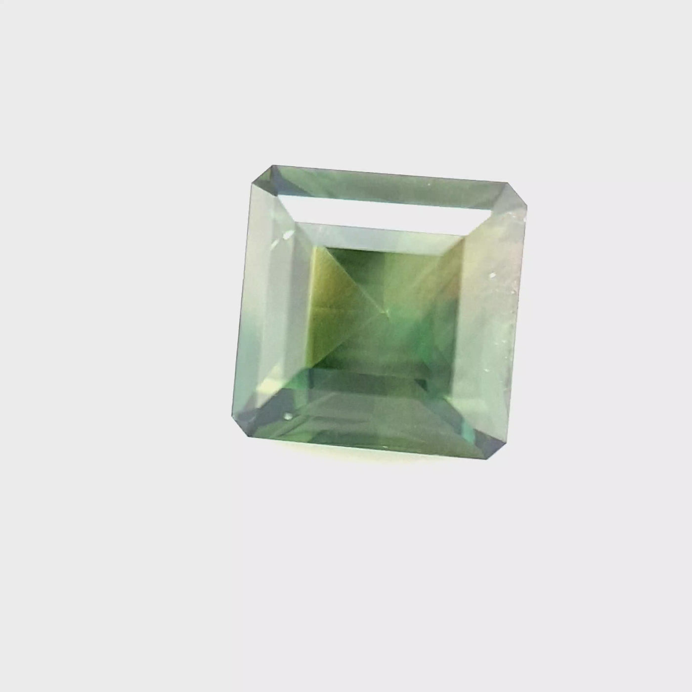 1.63ct Australian Sapphire, Green  - Square emerald cut