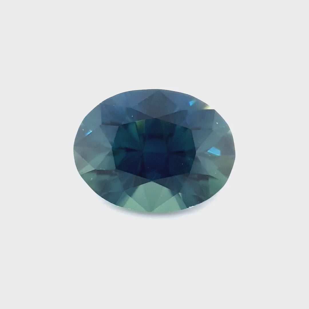 1.56ct Australian Sapphire, Blue, Teal - Oval