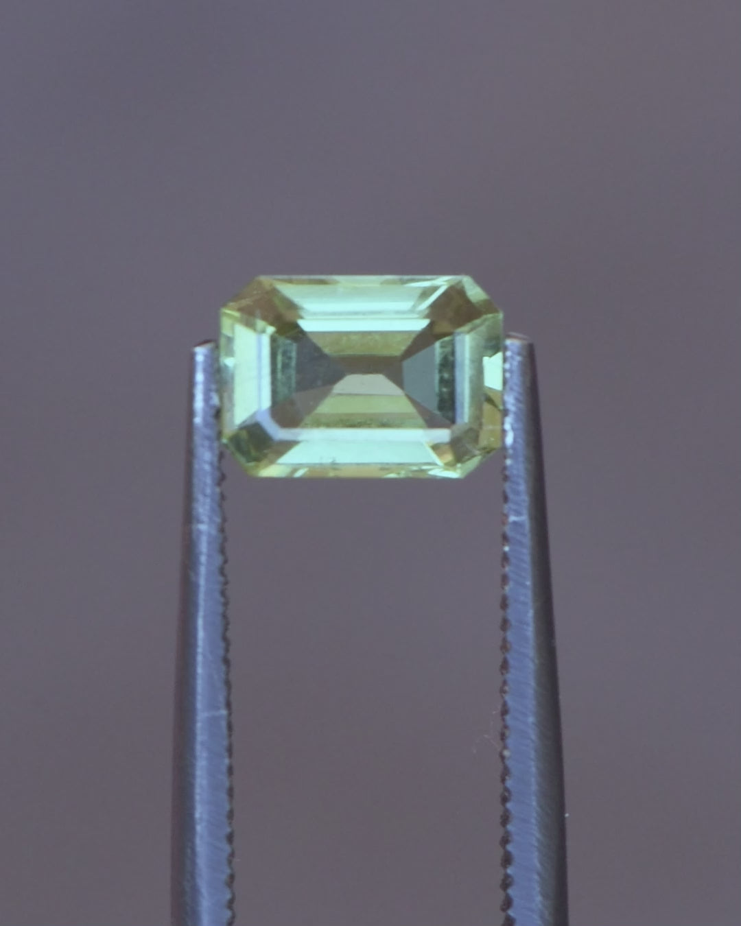 1.16ct Australian Sapphire, Apple Green - Emerald Cut