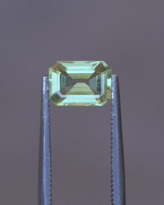 1.16ct Australian Sapphire, Apple Green - Emerald Cut
