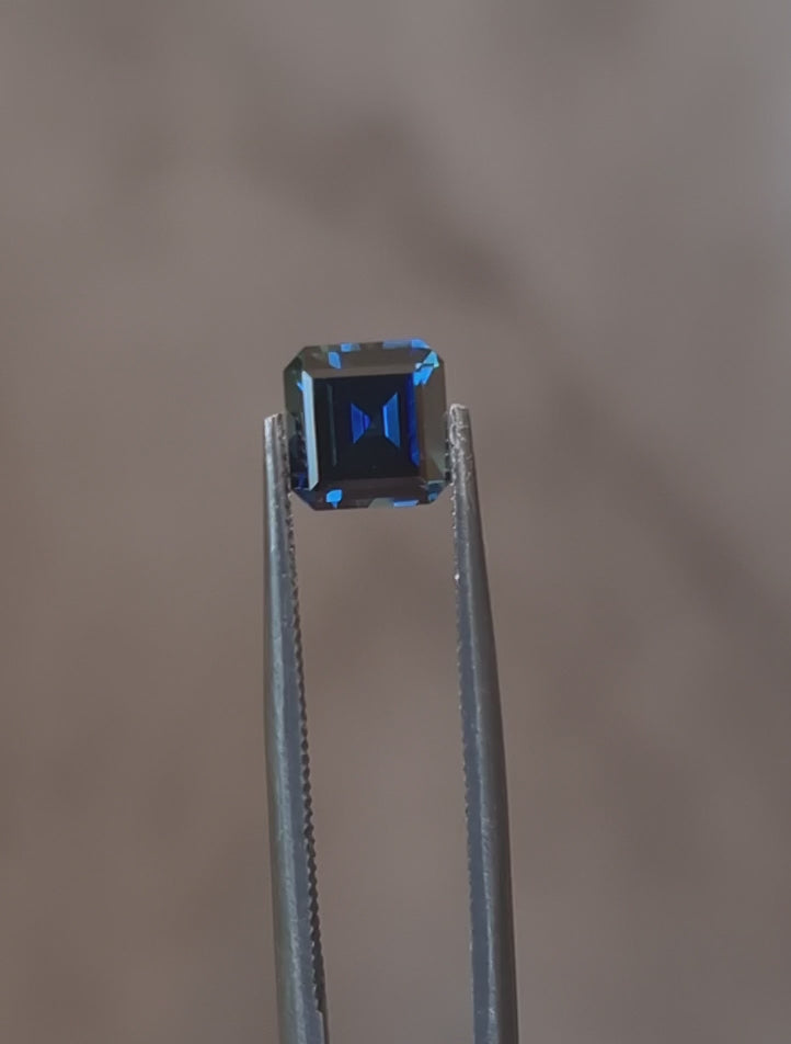 Queensland Sapphire – 1.46ct Square Emerald Cut, Blue