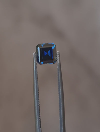 Queensland Sapphire – 1.46ct Square Emerald Cut, Blue