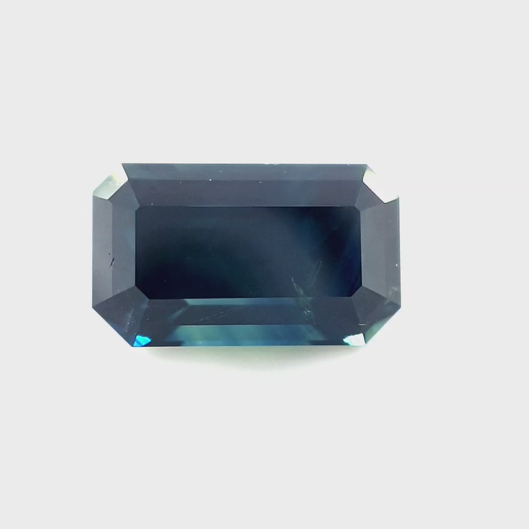Australian Sapphire, Parti, Blue, Yellow Emerald Cut