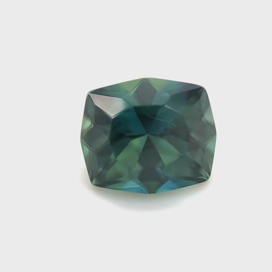 1.23ct Australian Sapphire, Teal, Parti - Modified Cushion Cut