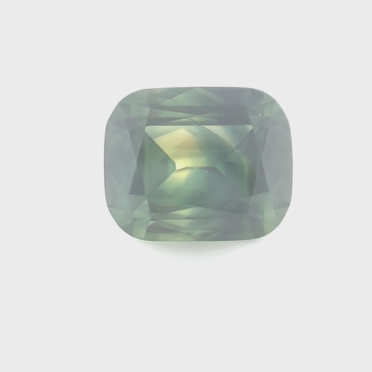 4.55ct Australian Parti Sapphire, Blue, Green, Yellow, Teal - Cushion