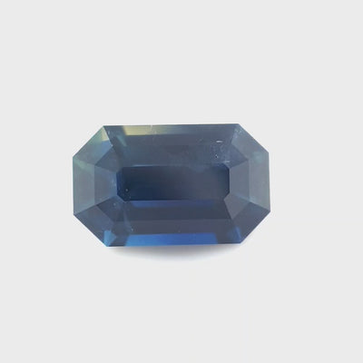 2.08ct Australian Sapphire, Parti, Blue, Yellow - Emerald Cut