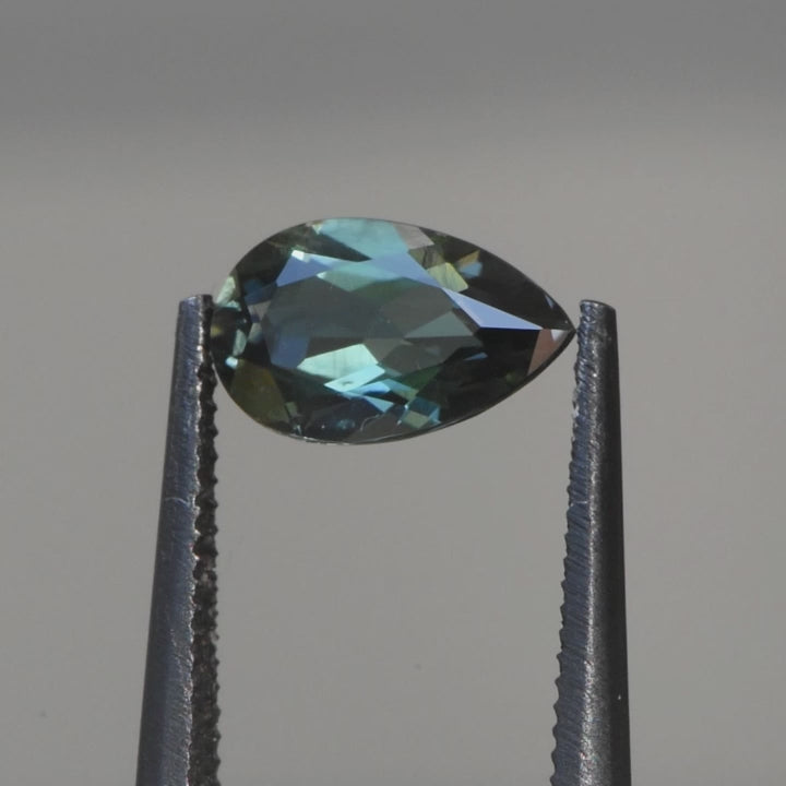 1.09ct Australian Sapphire, Blue, Teal - Pear