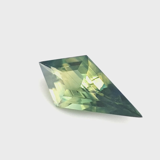 Queensland Sapphire – 0.75ct Kite Cut, Parti, Yellow, Green