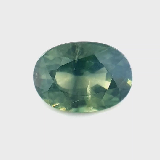 1.30ct Australian Sapphire, Parti, Teal, Blue, Green, Yellow - Oval