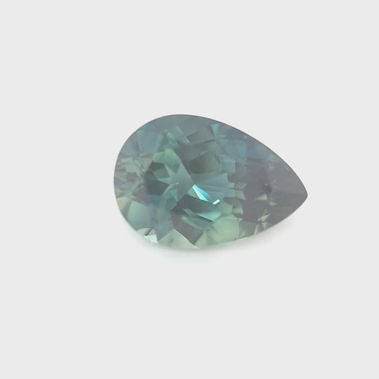 1.89ct Australian Sapphire, Blue, Teal - Pear