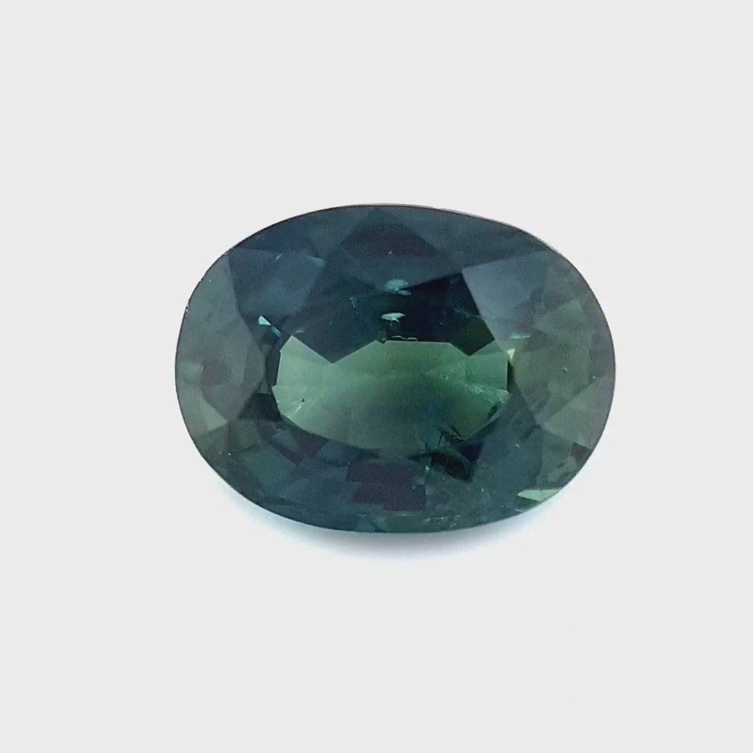 1.36ct Australian Sapphire, Deep Teal - Oval