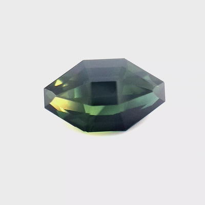 2.15ct Australian Sapphire, Parti, Blue, Green, Yellow  - Marquise Step Cut