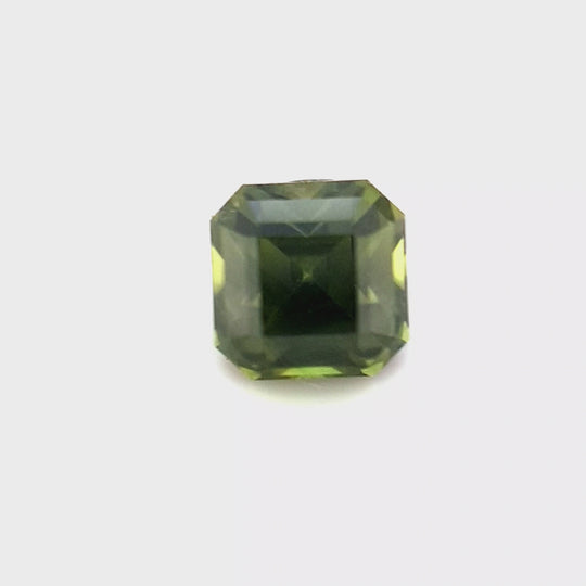 1.25ct Australian Sapphire, Green  - Square emerald cut
