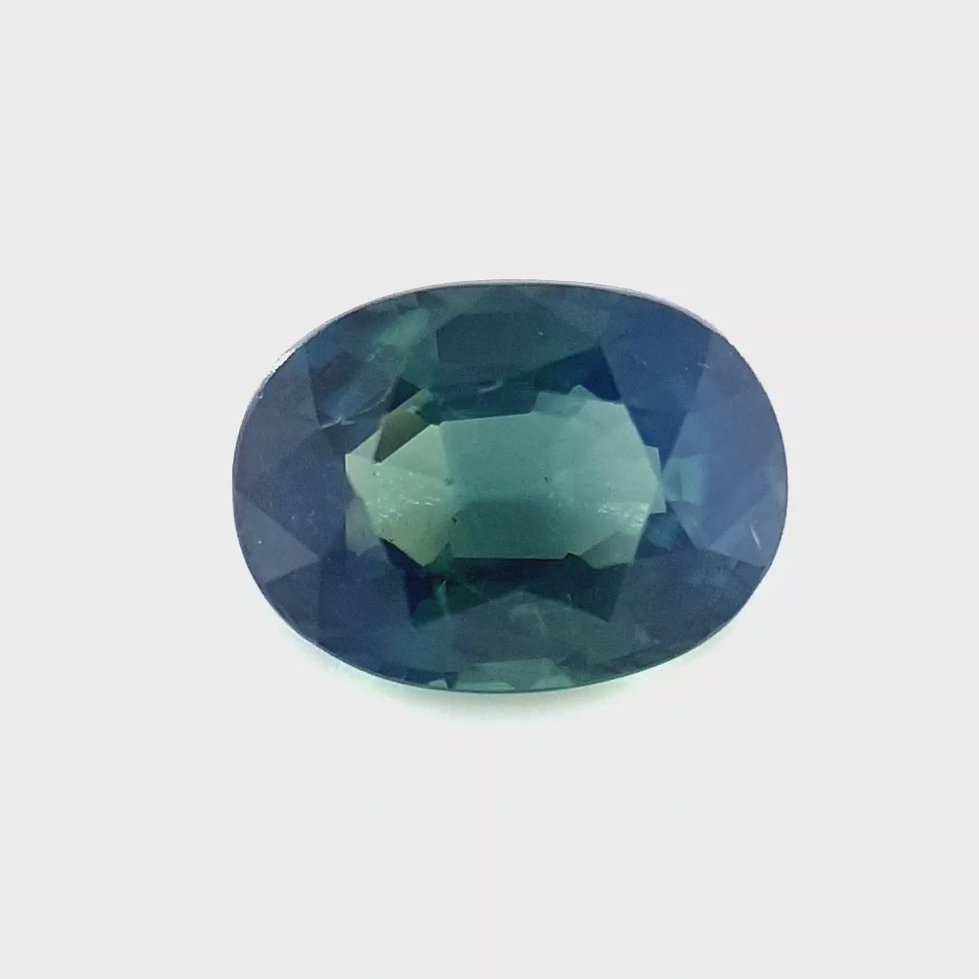 1.27ct Australian Sapphire, Deep Teal - Oval