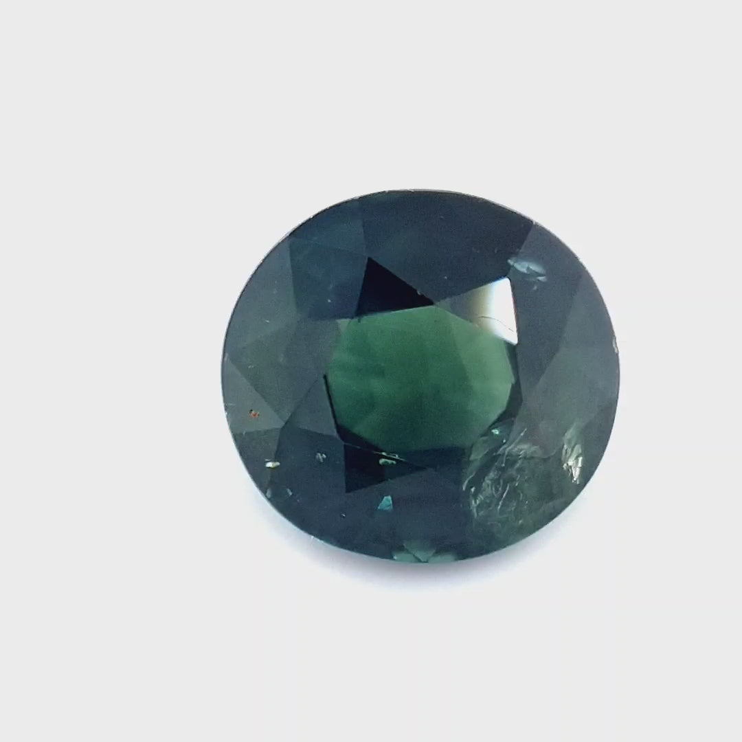 1.37ct Australian Sapphire, Deep Teal - Oval