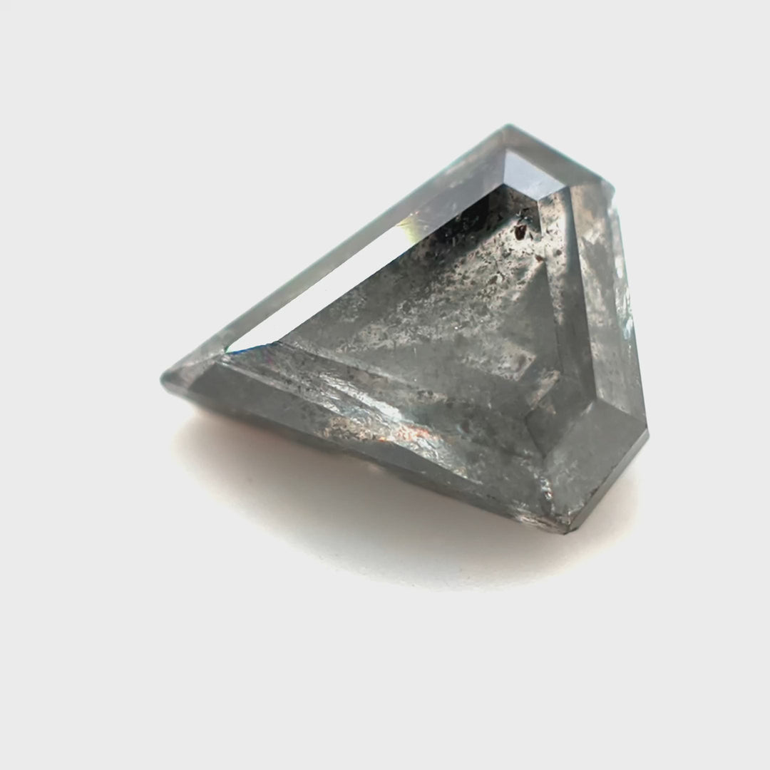 Salt and Pepper Diamond | 1.09ct, Shield