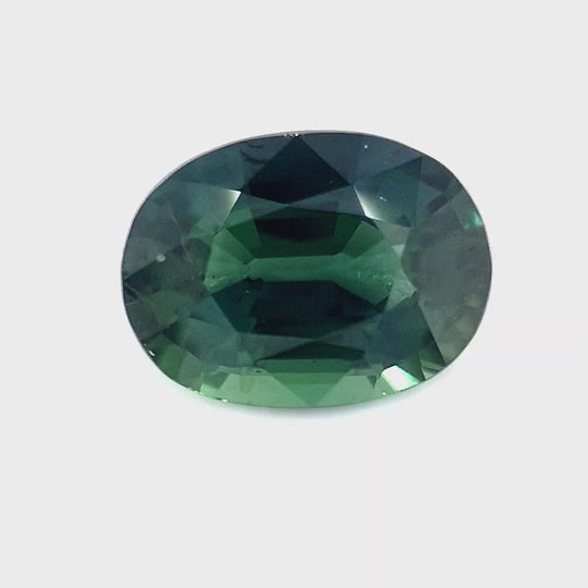 1.52ct Australian Sapphire, Deep Teal - Oval