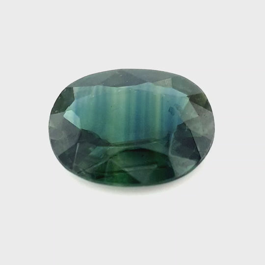 1.09ct Australian Sapphire, Parti, Green, Blue, Teal - Oval