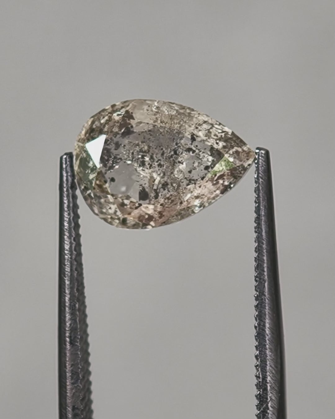 Angola - 2.93ct Salt and Pepper Diamond, Pear