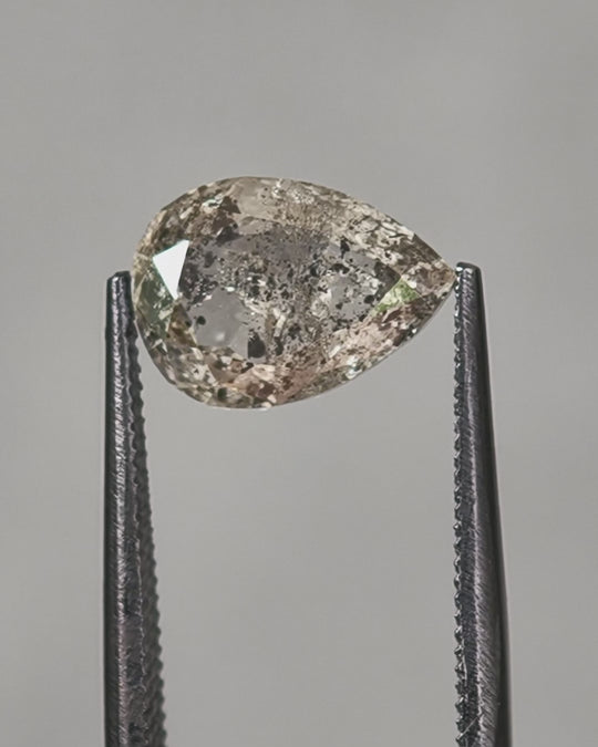 Angola - 2.93ct Salt and Pepper Diamond, Pear