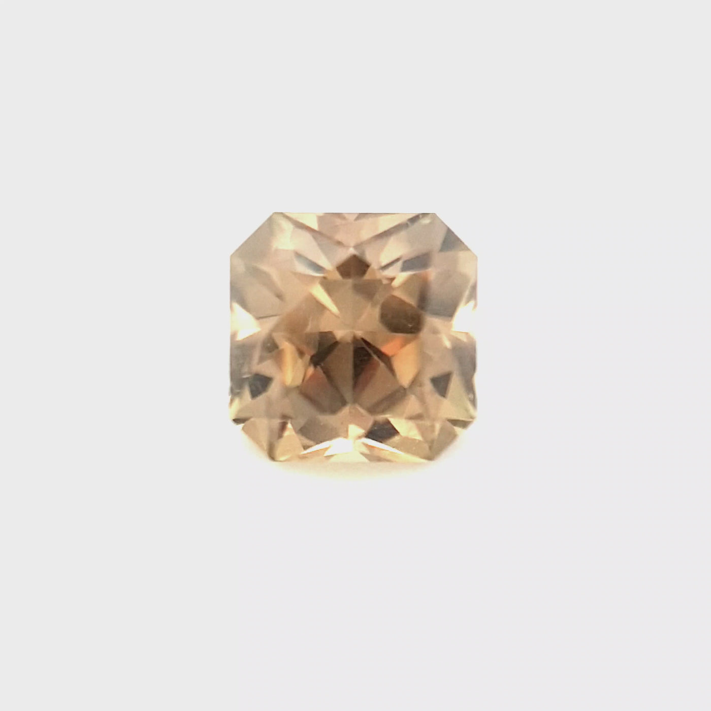 1.24ct Australian Sapphire, Apricot colour change to Yellow - Square Emerald/Brilliant Cut