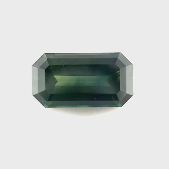 2.30ct Australian Sapphire, Parti, Green, Blue, Yellow, Teal - Emerald Cut