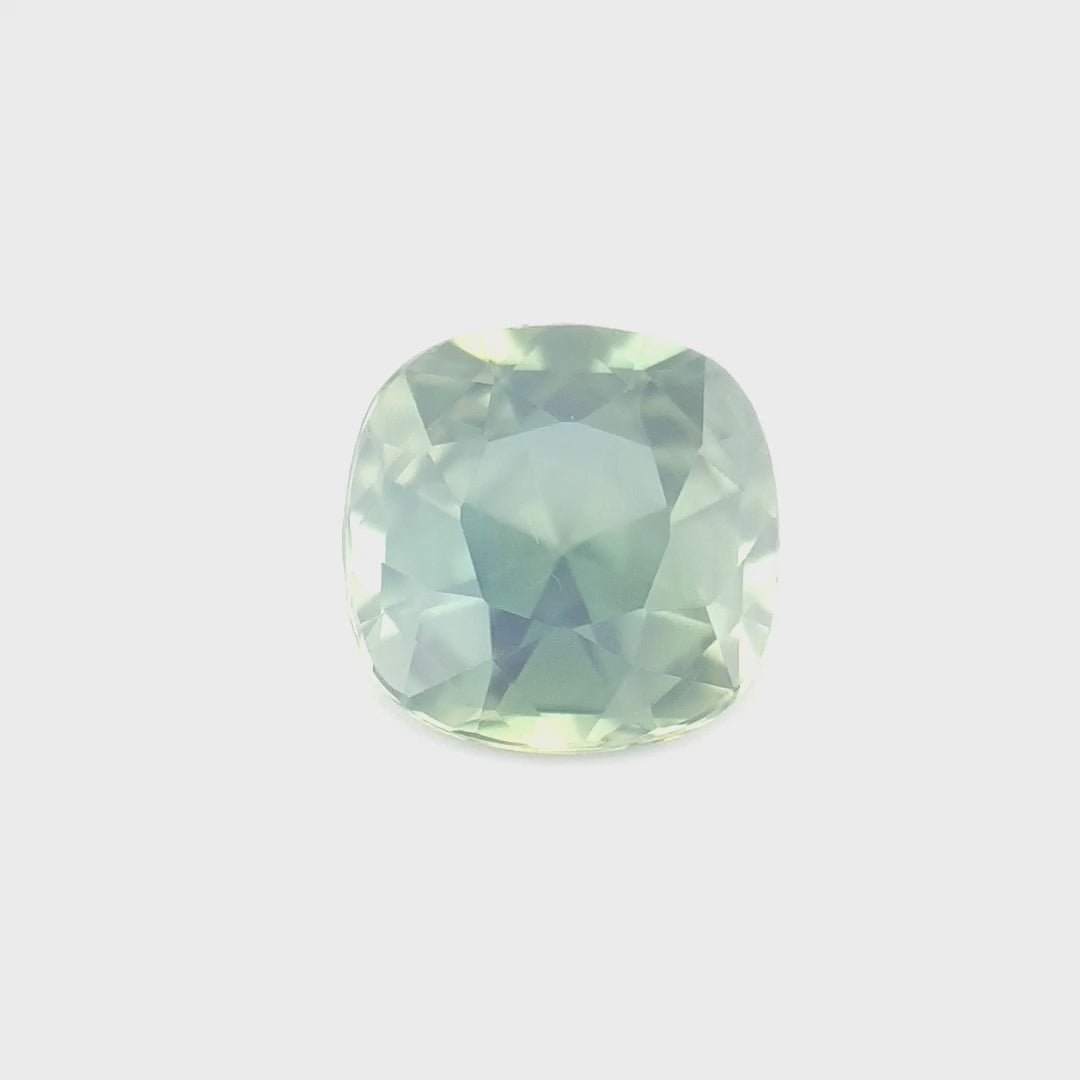 0.89ct Australian Sapphire, Green Teal - Cushion