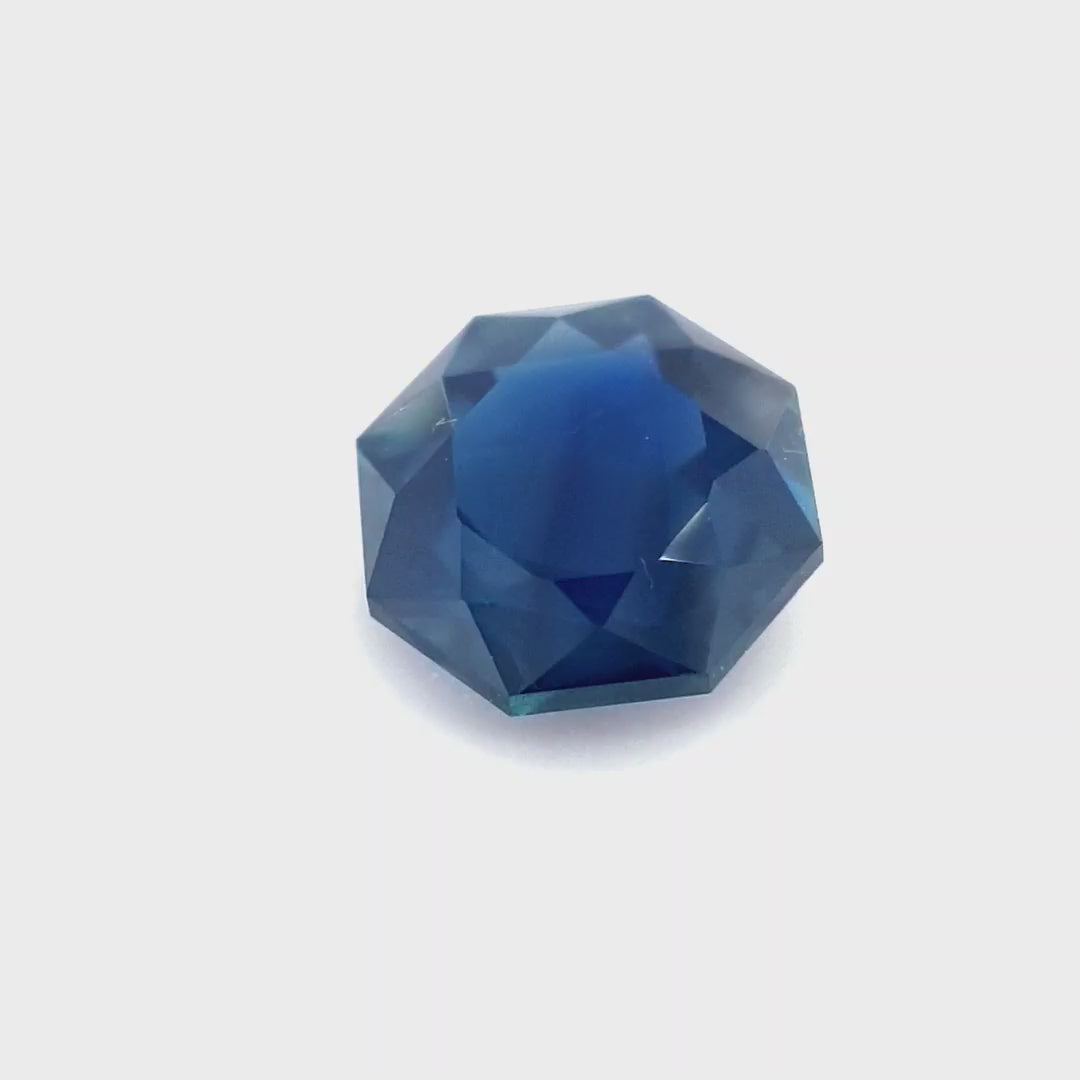 1.33ct Australian Sapphire, Teal, Blue - Octagon Cut
