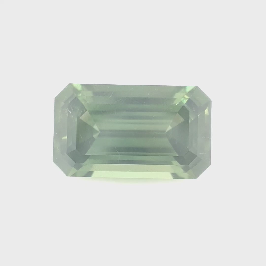 3.42ct Australian Sapphire, Green - Emerald Cut