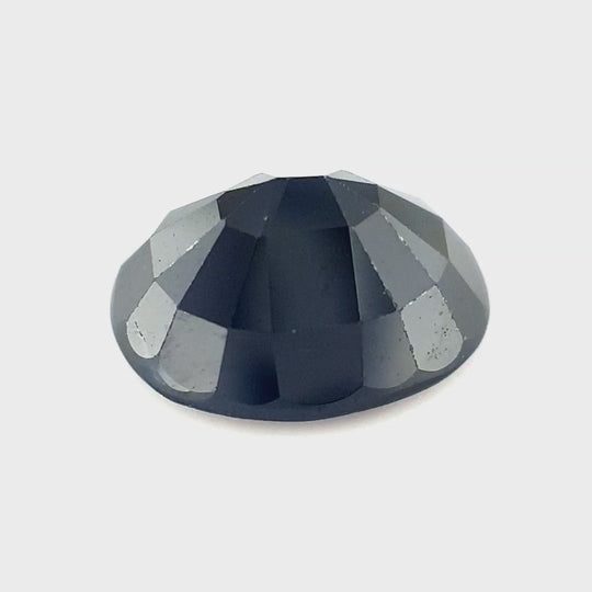 2.25ct Australian Sapphire, Deep Blue, Black - Oval Rose Cut