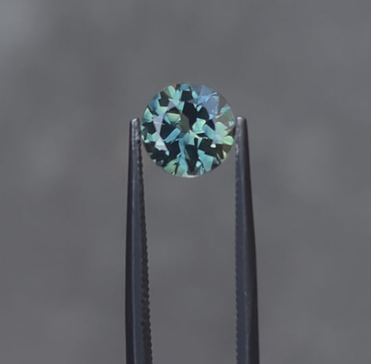 Queensland Sapphire – 1.60ct Round Cut, Teal, Green, Blue