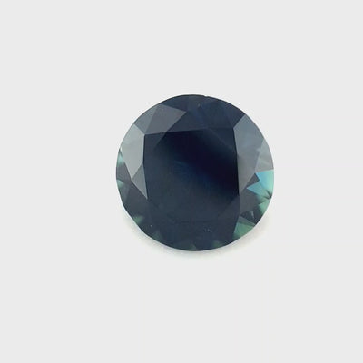 0.60ct Australian Sapphire, Blue, Black, Teal - Round