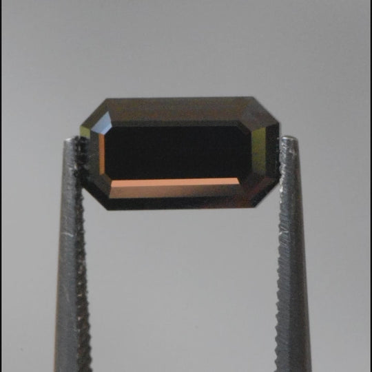 3.35ct Australian Sapphire, Black, Blue - Emerald Cut