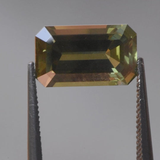 3.42ct Australian Sapphire, Green - Emerald Cut