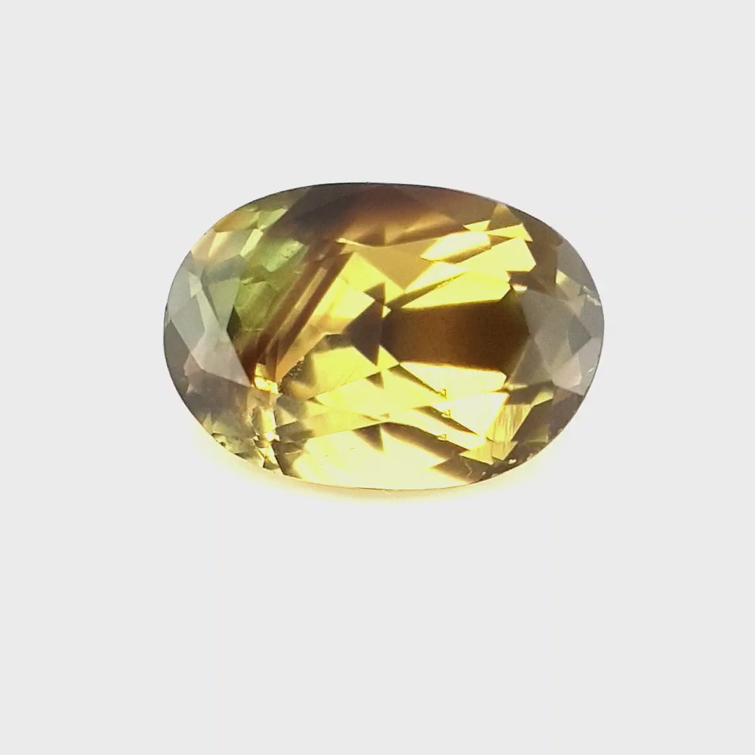 1.19ct Australian Sapphire, Yellow, Brown - Oval