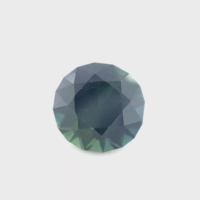 1.61ct Australian Sapphire, Deep Teal, Blue, Green Parti - Round