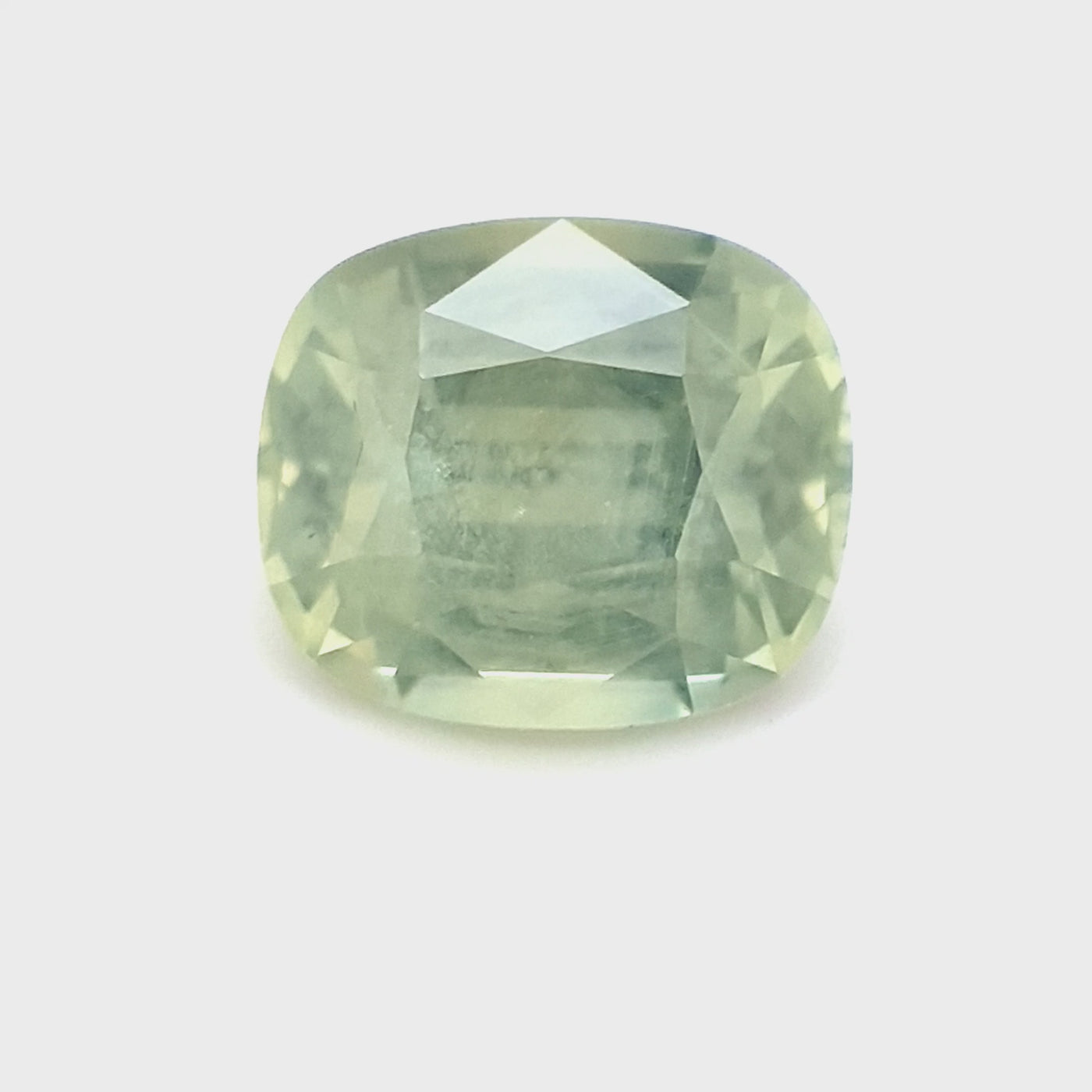 Montana Sapphire – 1.60ct Cushion Cut, Opalescent Parti, Pastel Yellow, Blue