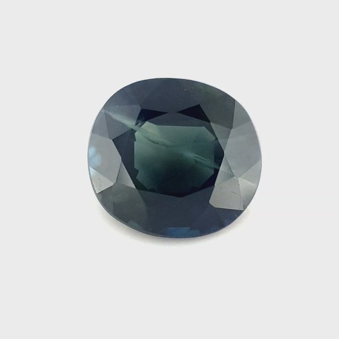 1.32ct Australian Sapphire, Deep Teal - Oval