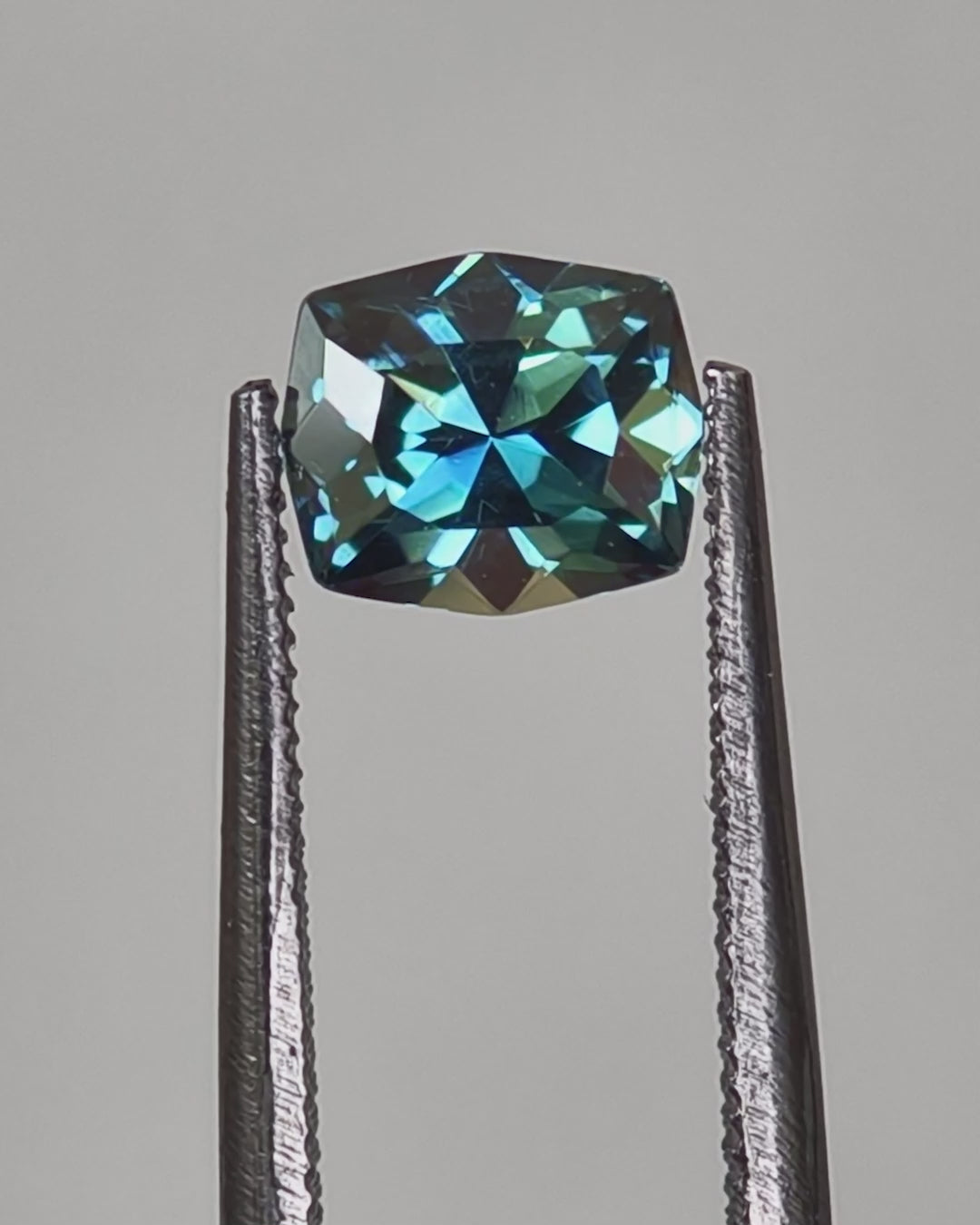 1.23ct Australian Sapphire, Teal, Parti - Modified Cushion Cut